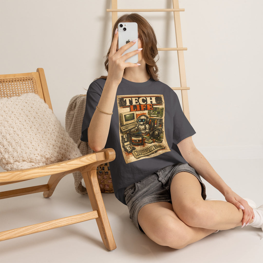 Tech Life T-Shirt — Retro Computer & Gadget Graphic Tee for Geeks