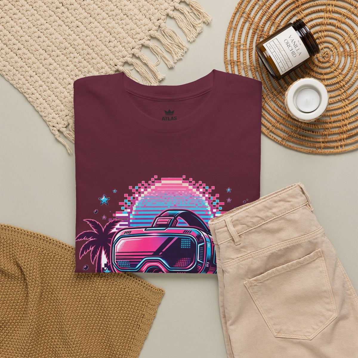 Retro-Future Graphic Tee — Neon Car Vaporwave T-Shirt