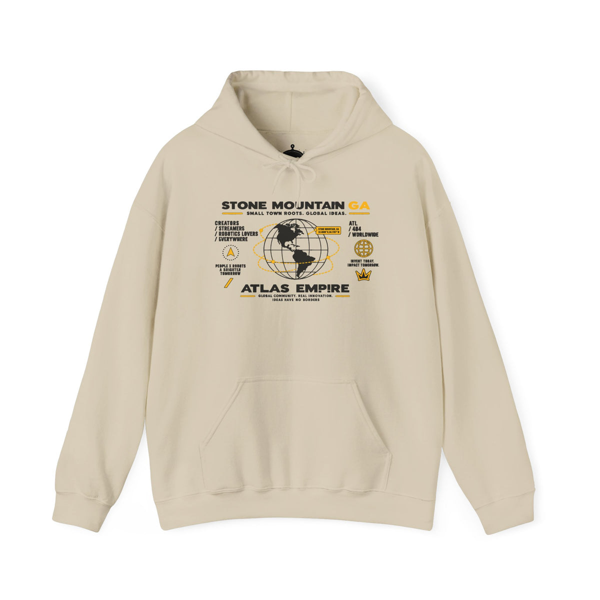 Stone Mountain GA Atlas Empire Travel Hoodie