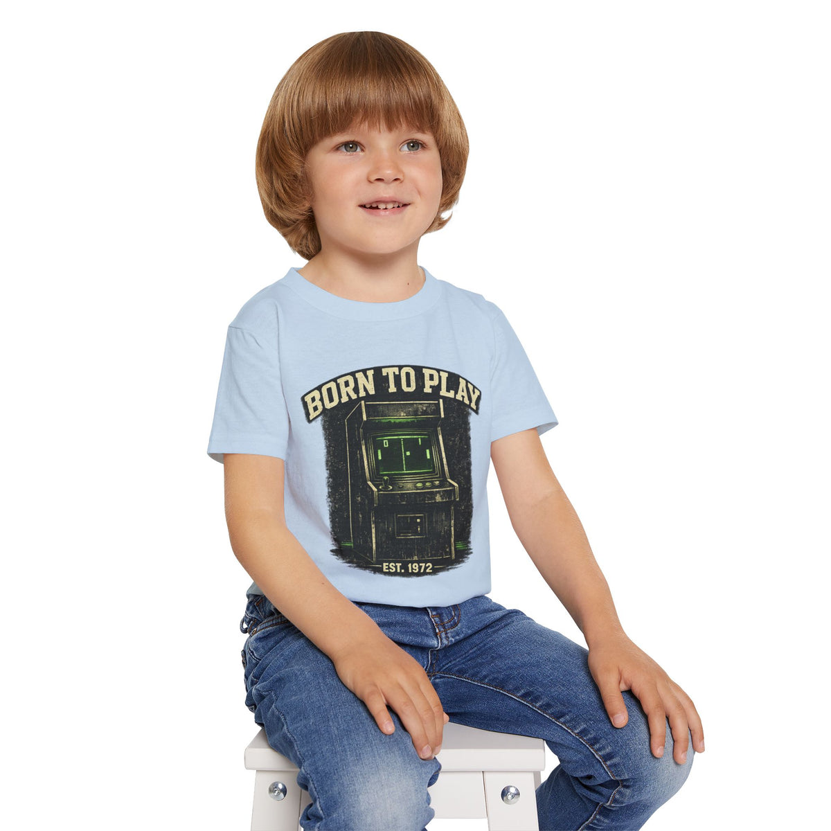 Born to Play Arcade Toddler T-Shirt – Retro Gamer Design