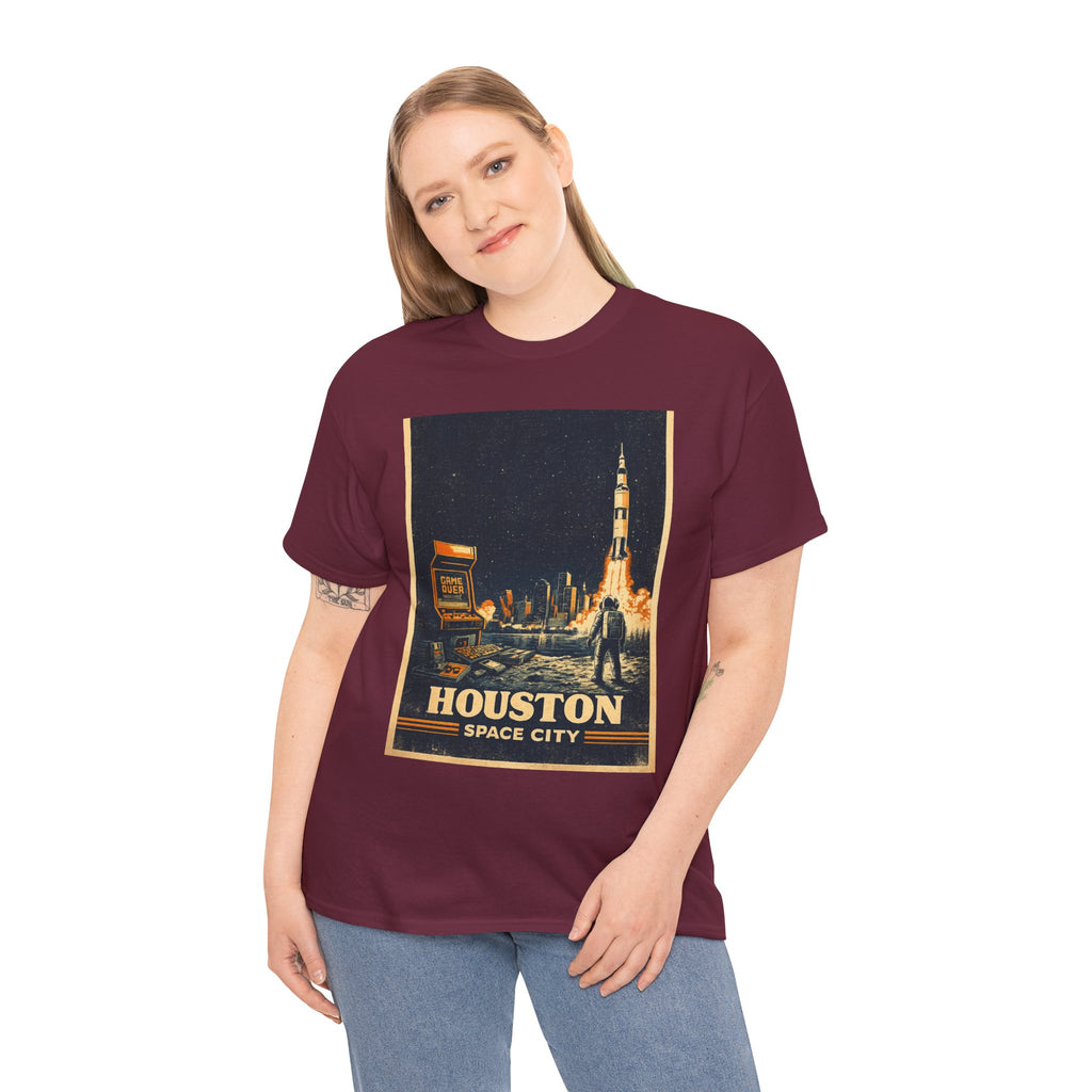 Houston Space City Rocket Launch Vintage T-Shirt