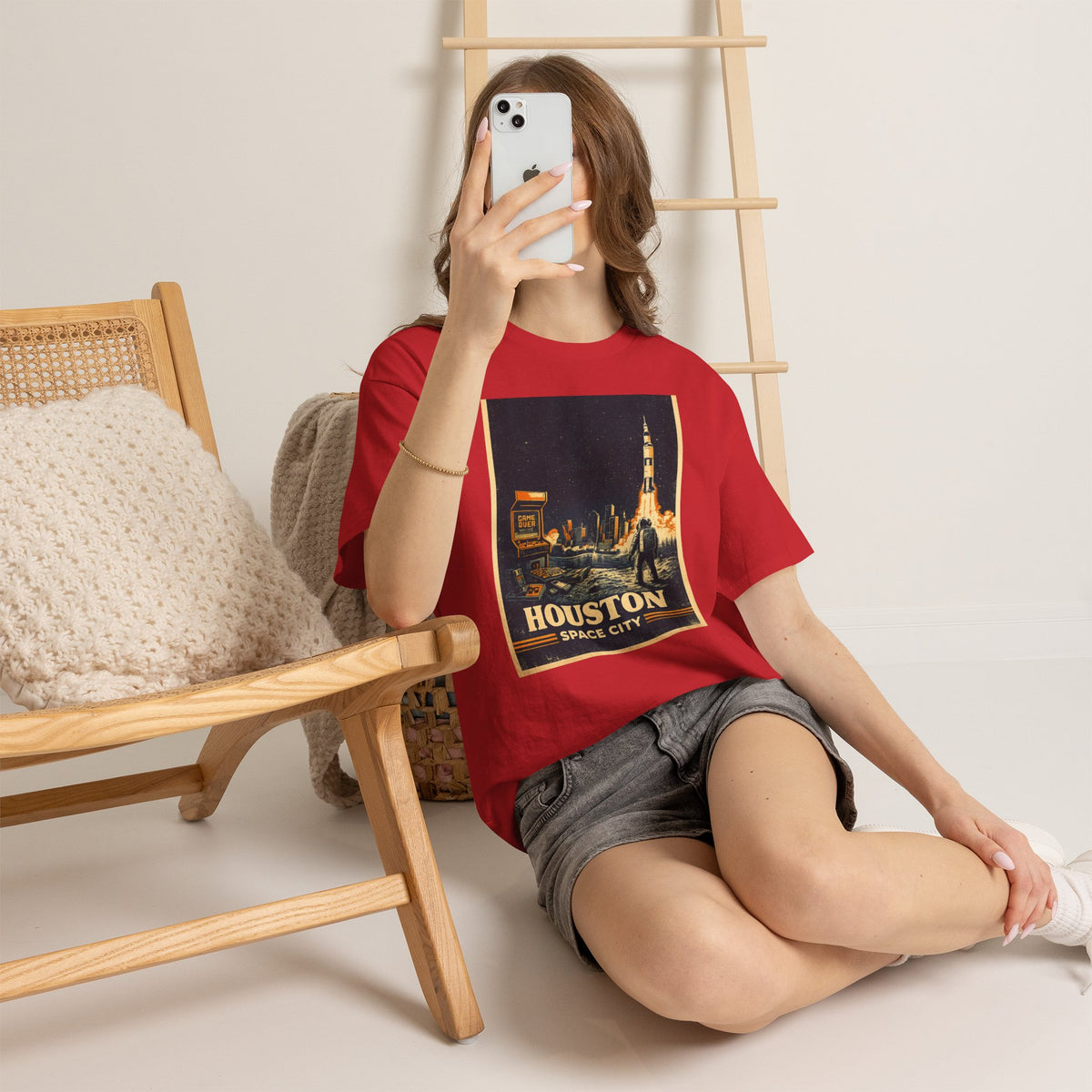 Houston Space City Rocket Launch Vintage T-Shirt
