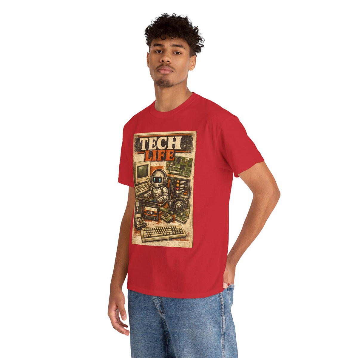 Tech Life T-Shirt — Retro Computer & Gadget Graphic Tee for Geeks