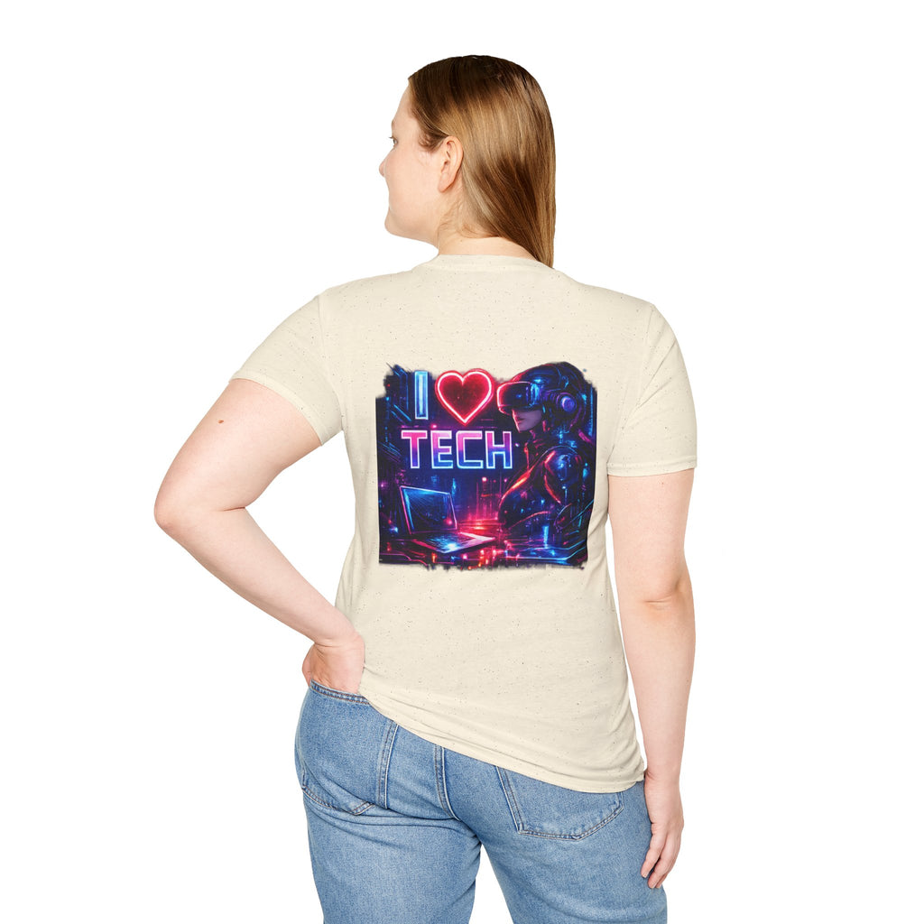 I Heart Tech T-Shirt — Retro Cyberpunk Techie Tee
