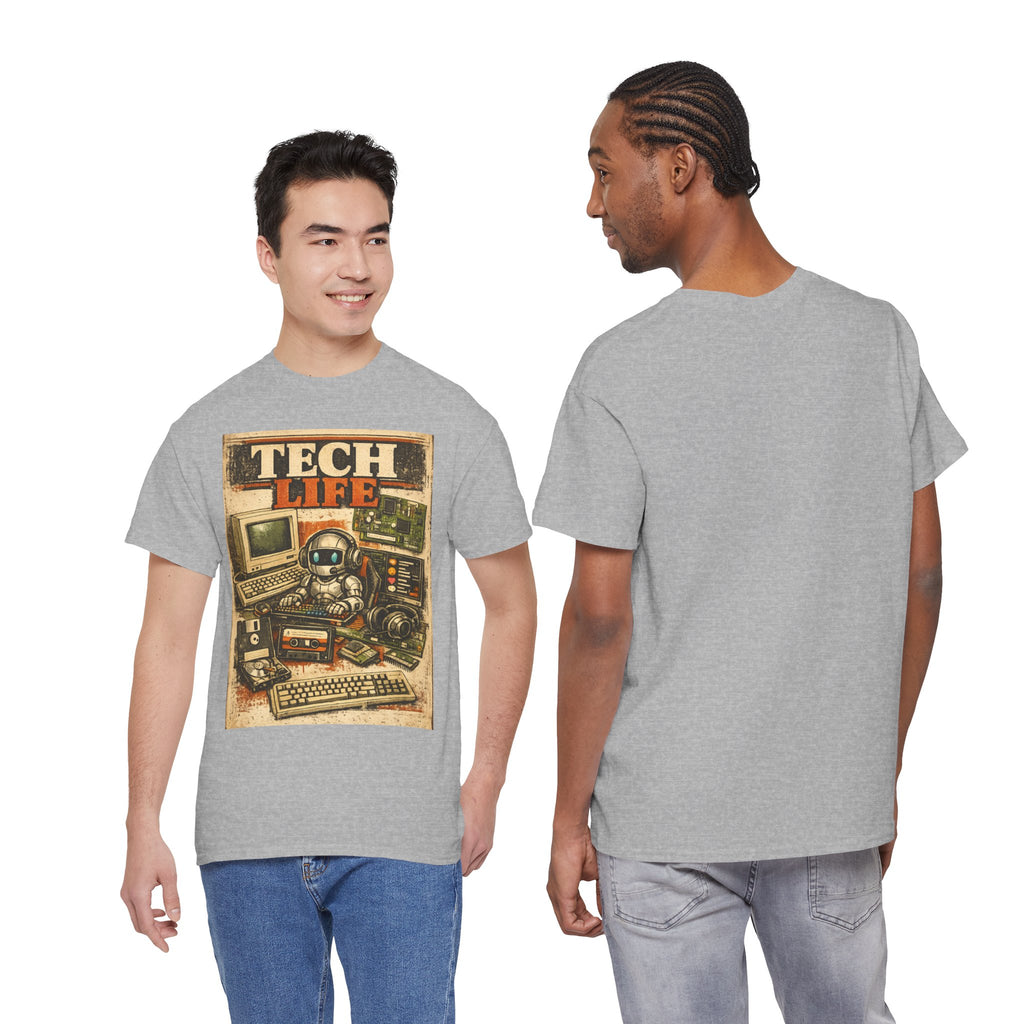 Tech Life T-Shirt — Retro Computer & Gadget Graphic Tee for Geeks
