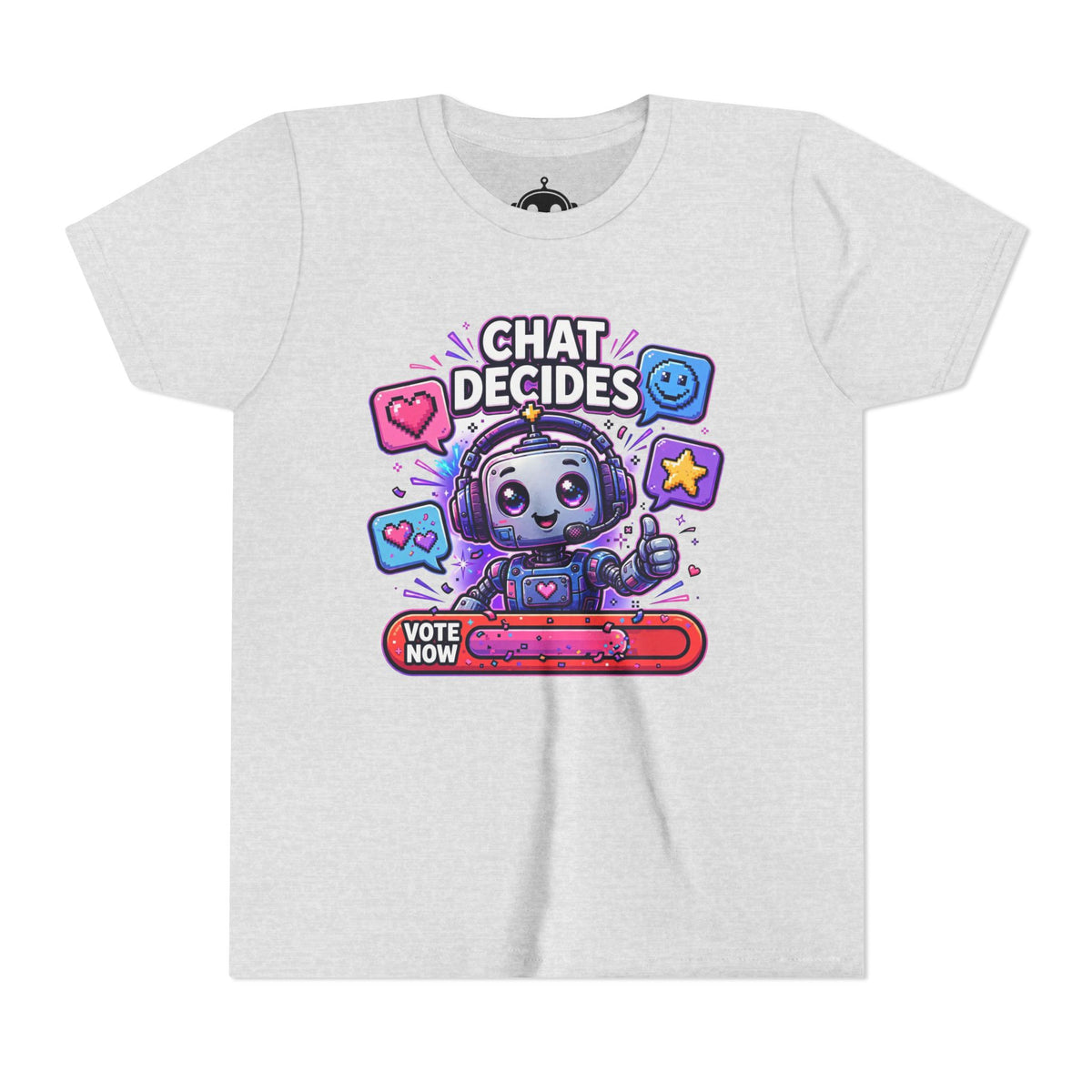 Youth “Chat Decides” AI Gamer Voting Short Sleeve Tee