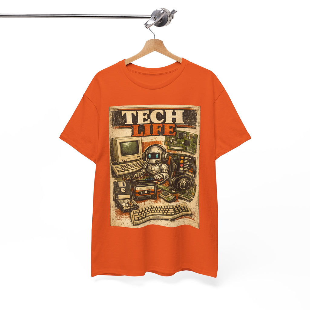 Tech Life T-Shirt — Retro Computer & Gadget Graphic Tee for Geeks
