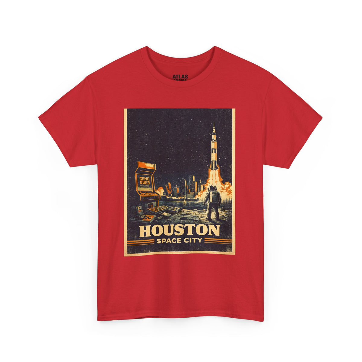 Houston Space City Rocket Launch Vintage T-Shirt