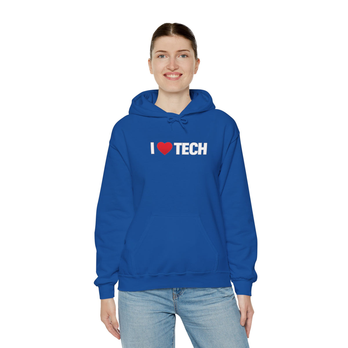 I  Tech Hoodie — "I Love Tech" Graphic Pullover for Tech Lovers