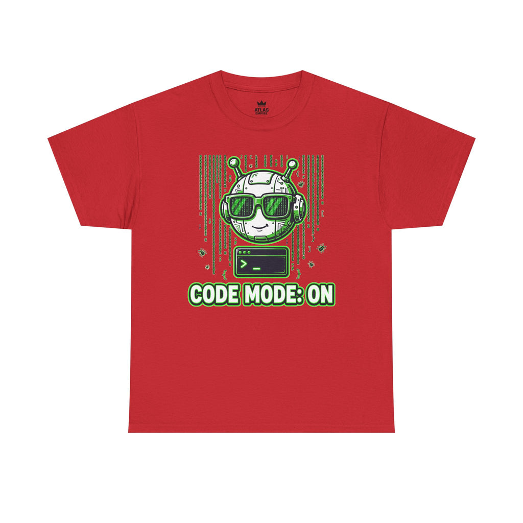 Code Mode On T-Shirt — Funny Programmer Alien Graphic Tee for Developers