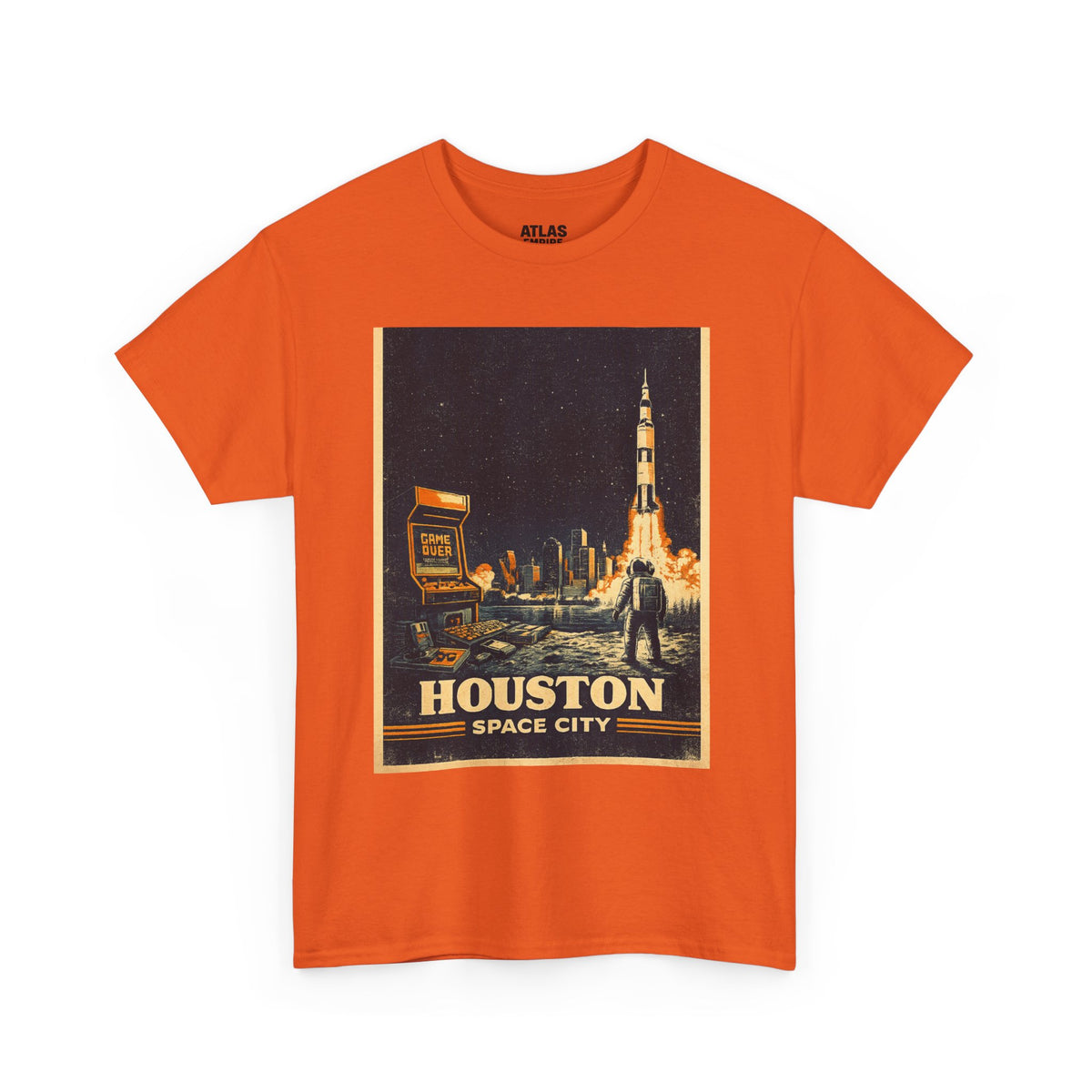 Houston Space City Rocket Launch Vintage T-Shirt