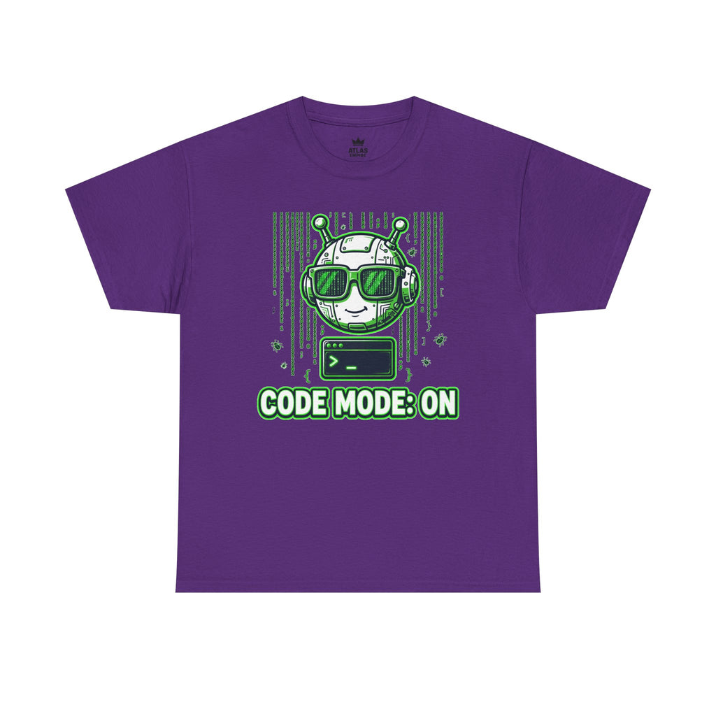 Code Mode On T-Shirt — Funny Programmer Alien Graphic Tee for Developers