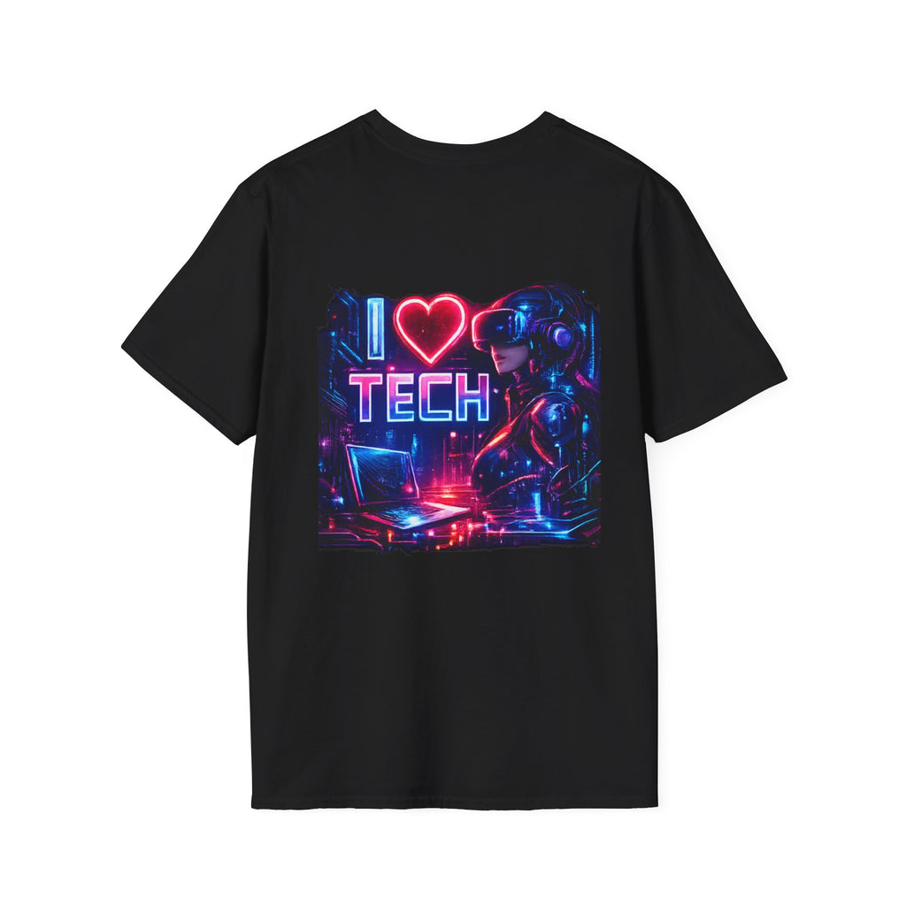I Heart Tech T-Shirt — Retro Cyberpunk Techie Tee