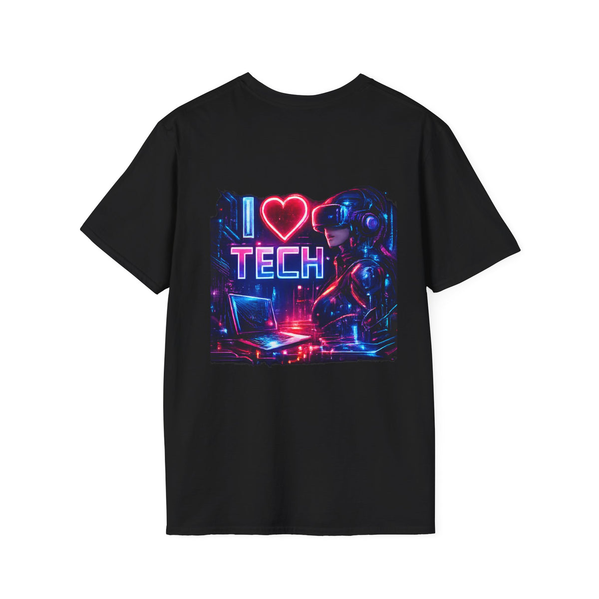 I Heart Tech T-Shirt — Retro Cyberpunk Techie Tee