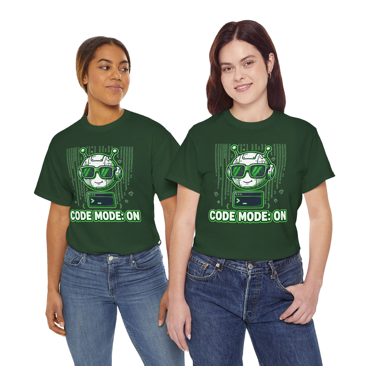 Code Mode On T-Shirt — Funny Programmer Alien Graphic Tee for Developers
