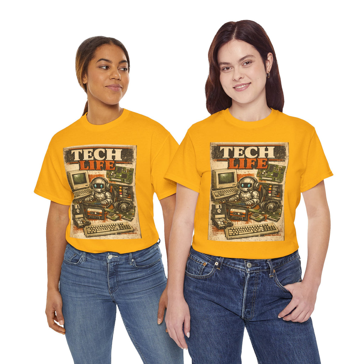 Tech Life T-Shirt — Retro Computer & Gadget Graphic Tee for Geeks