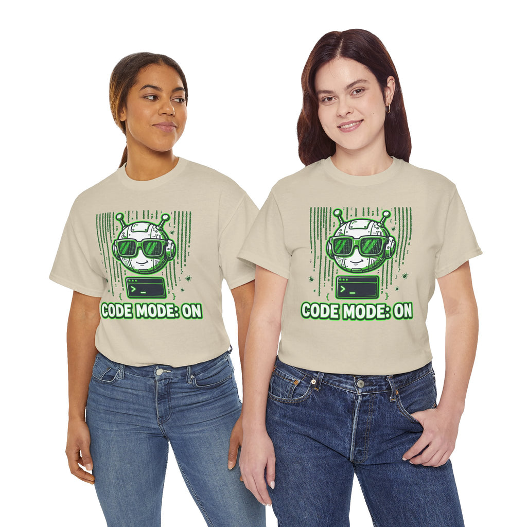 Code Mode On T-Shirt — Funny Programmer Alien Graphic Tee for Developers