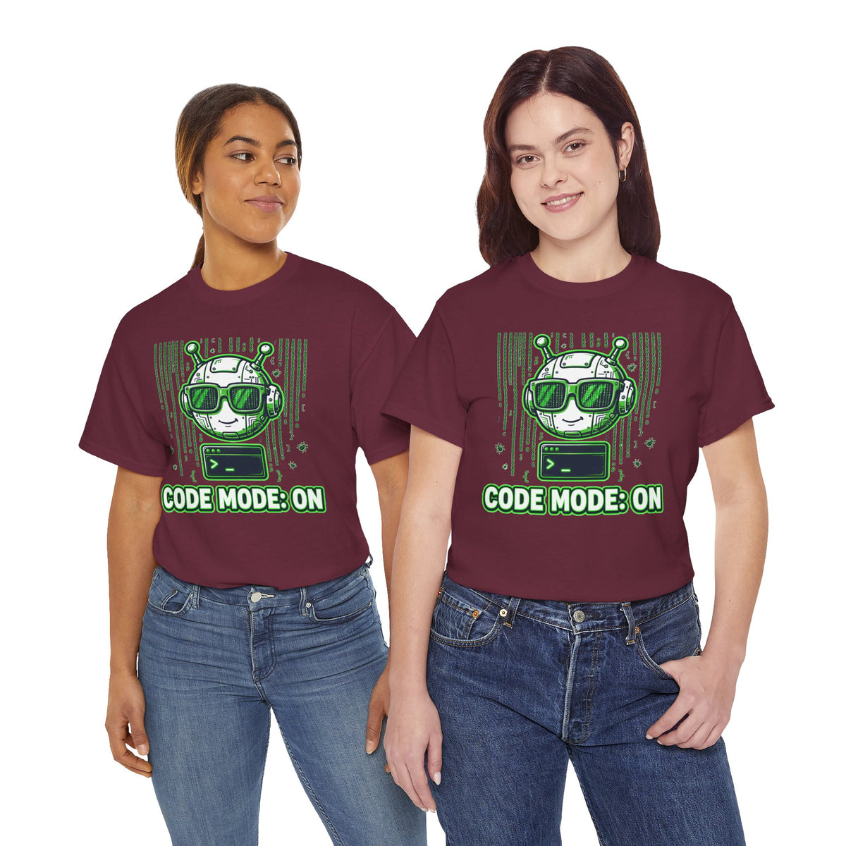 Code Mode On T-Shirt — Funny Programmer Alien Graphic Tee for Developers