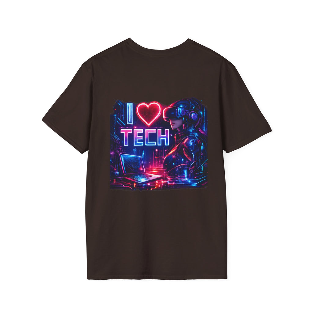 I Heart Tech T-Shirt — Retro Cyberpunk Techie Tee