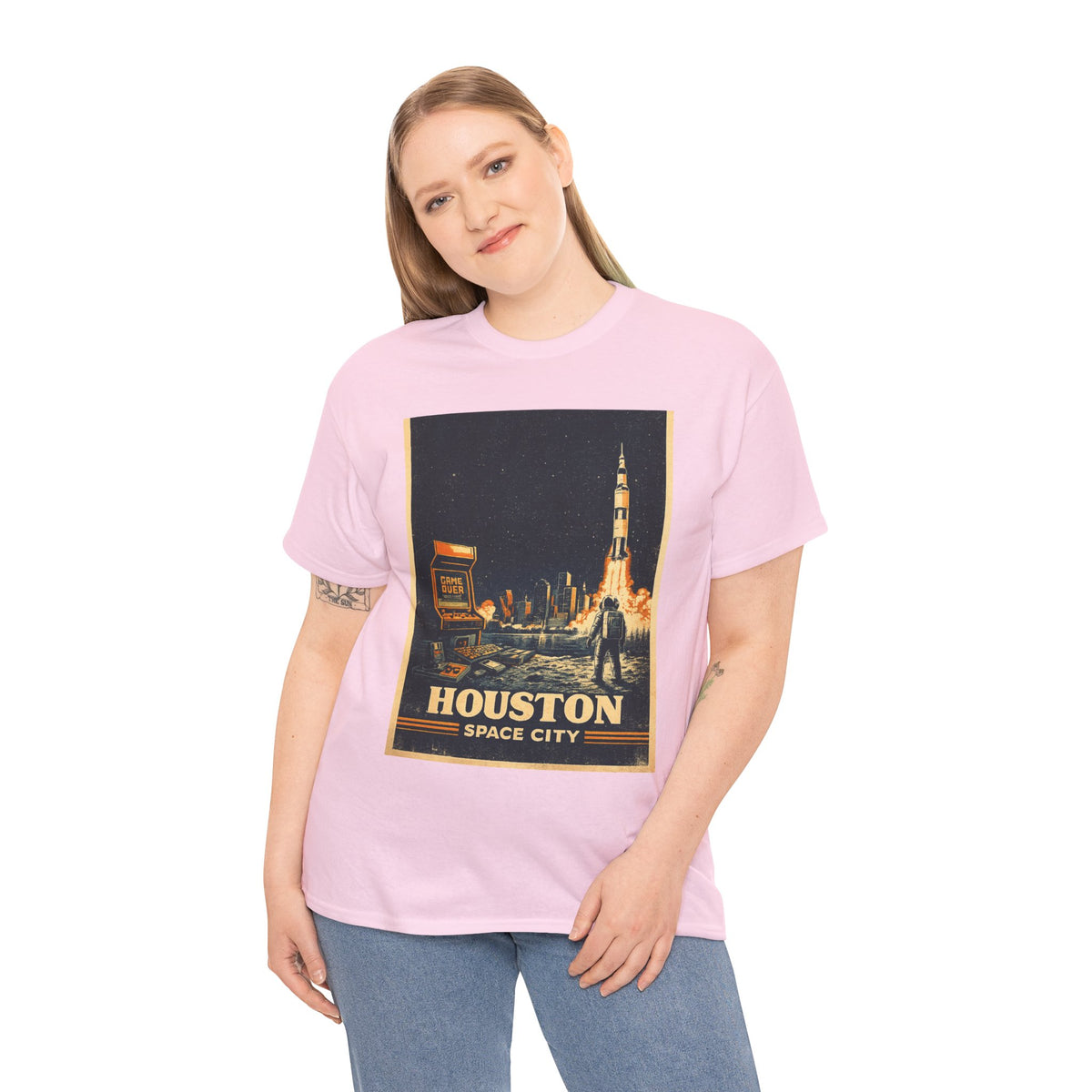 Houston Space City Rocket Launch Vintage T-Shirt