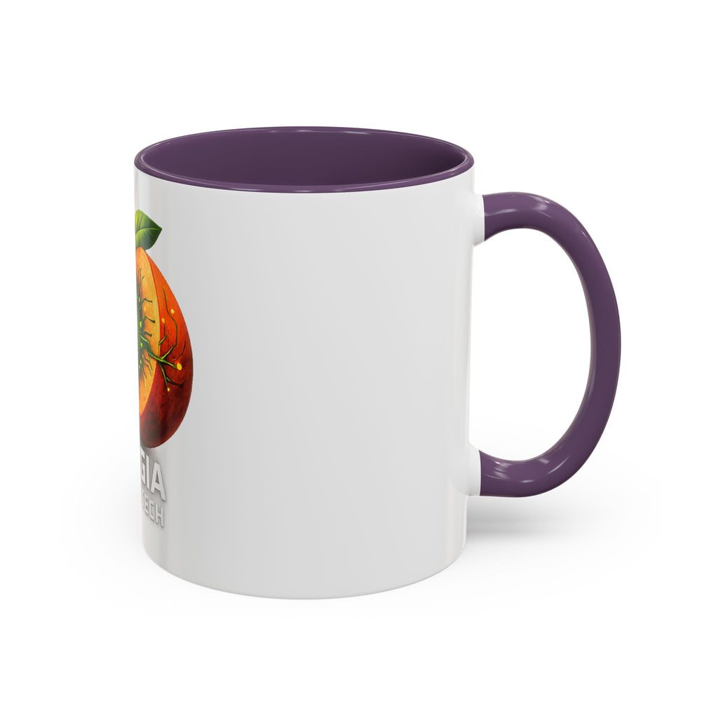 Accent Mug — "Georgia Runs on Tech" Peach Tech Coffee Mug (11/15oz)