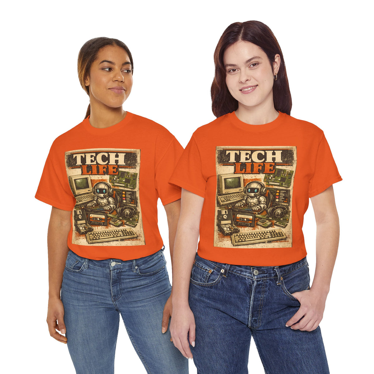 Tech Life T-Shirt — Retro Computer & Gadget Graphic Tee for Geeks