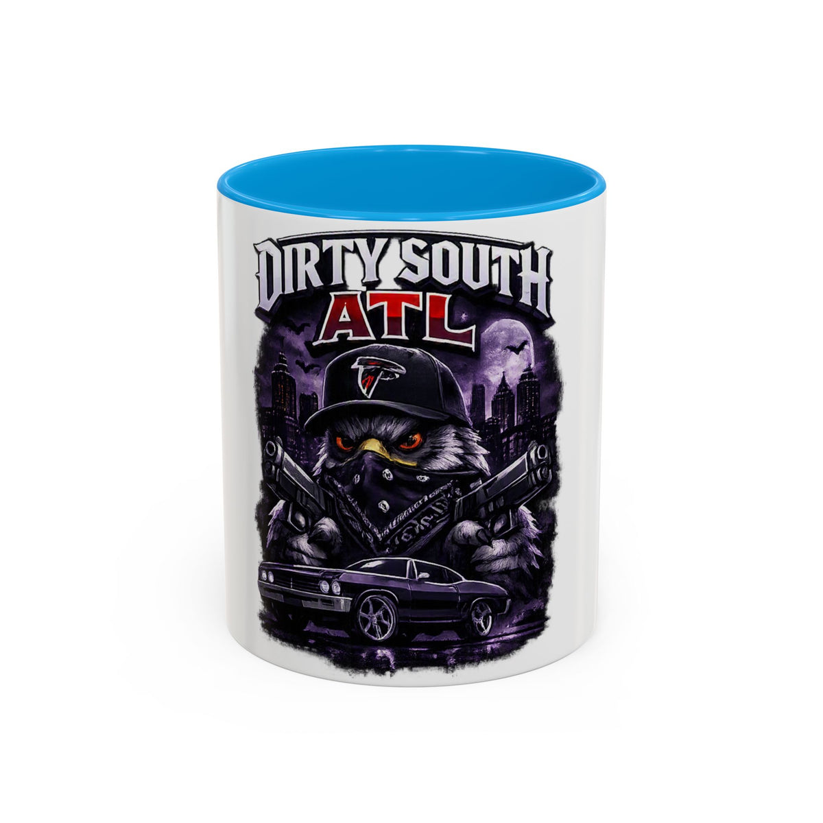ATL Dirty South Coffee Mug — Falcons Hat, Urban Streetcar Design (11oz & 15oz)