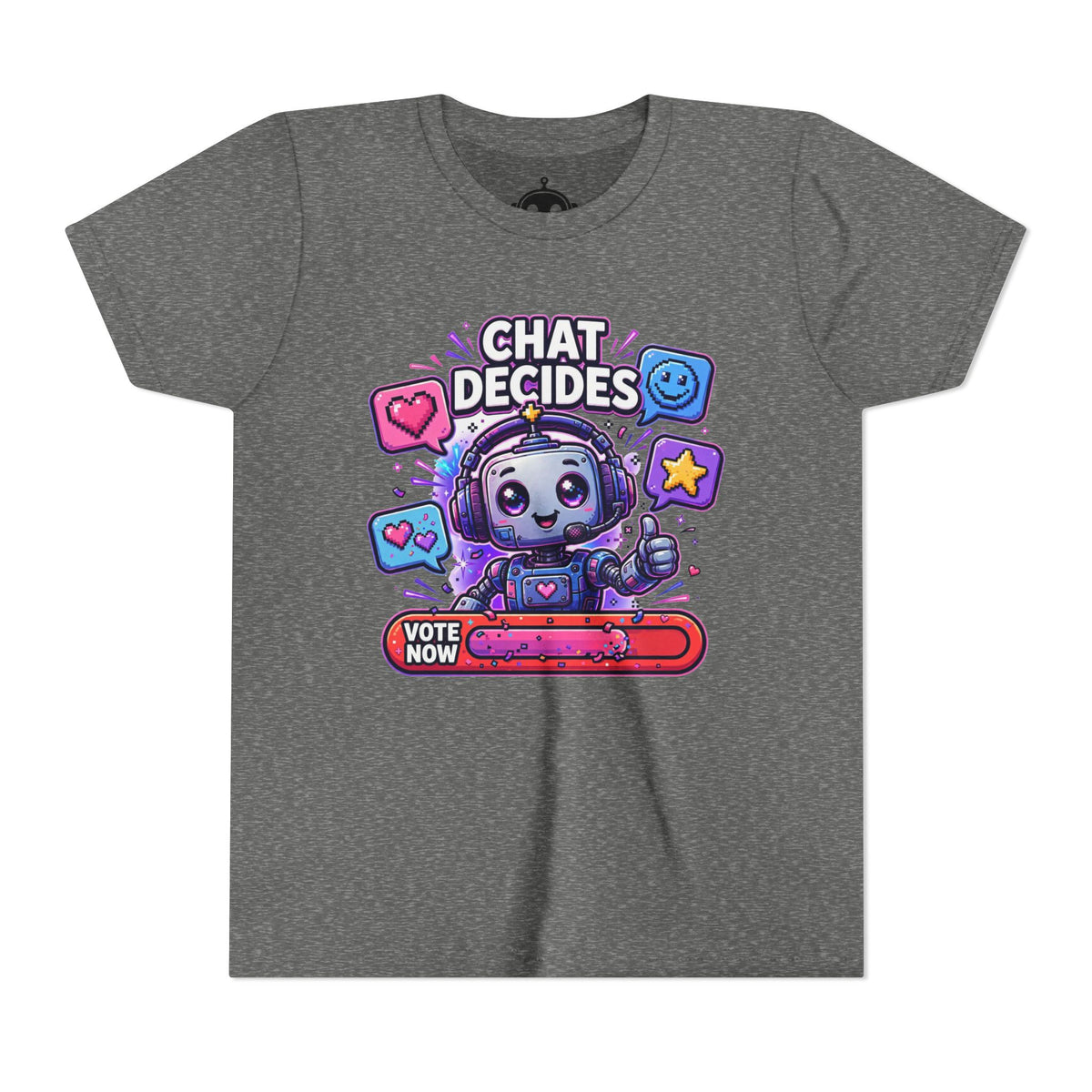 Youth “Chat Decides” AI Gamer Voting Short Sleeve Tee