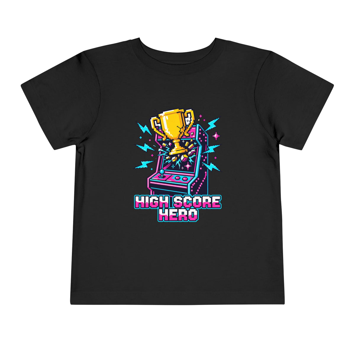 High Score Hero Arcade Game Toddler Short Sleeve Tee