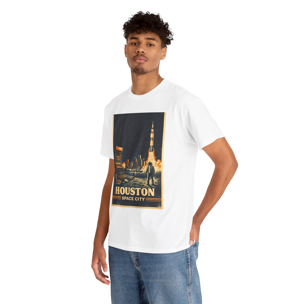 Houston Space City Rocket Launch Vintage T-Shirt