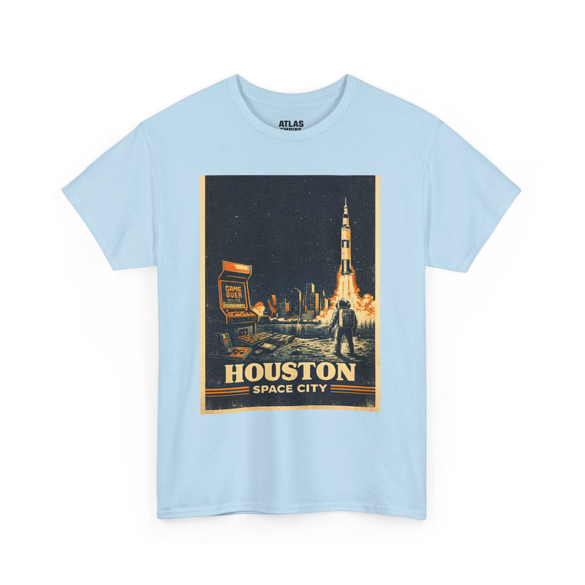Houston Space City Rocket Launch Vintage T-Shirt