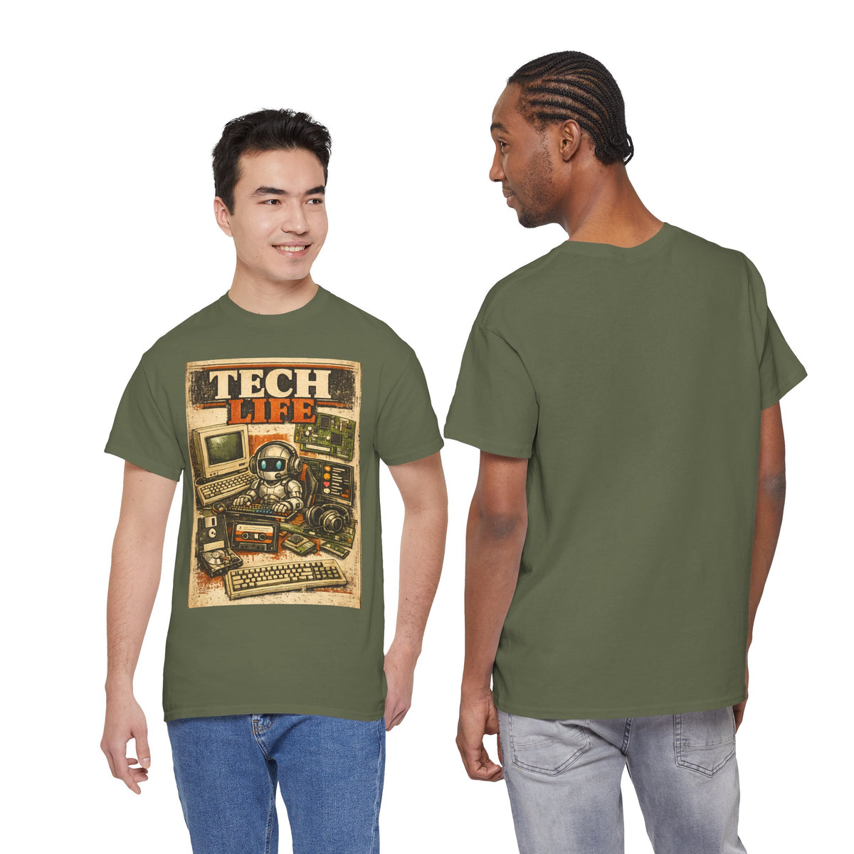 Tech Life T-Shirt — Retro Computer & Gadget Graphic Tee for Geeks
