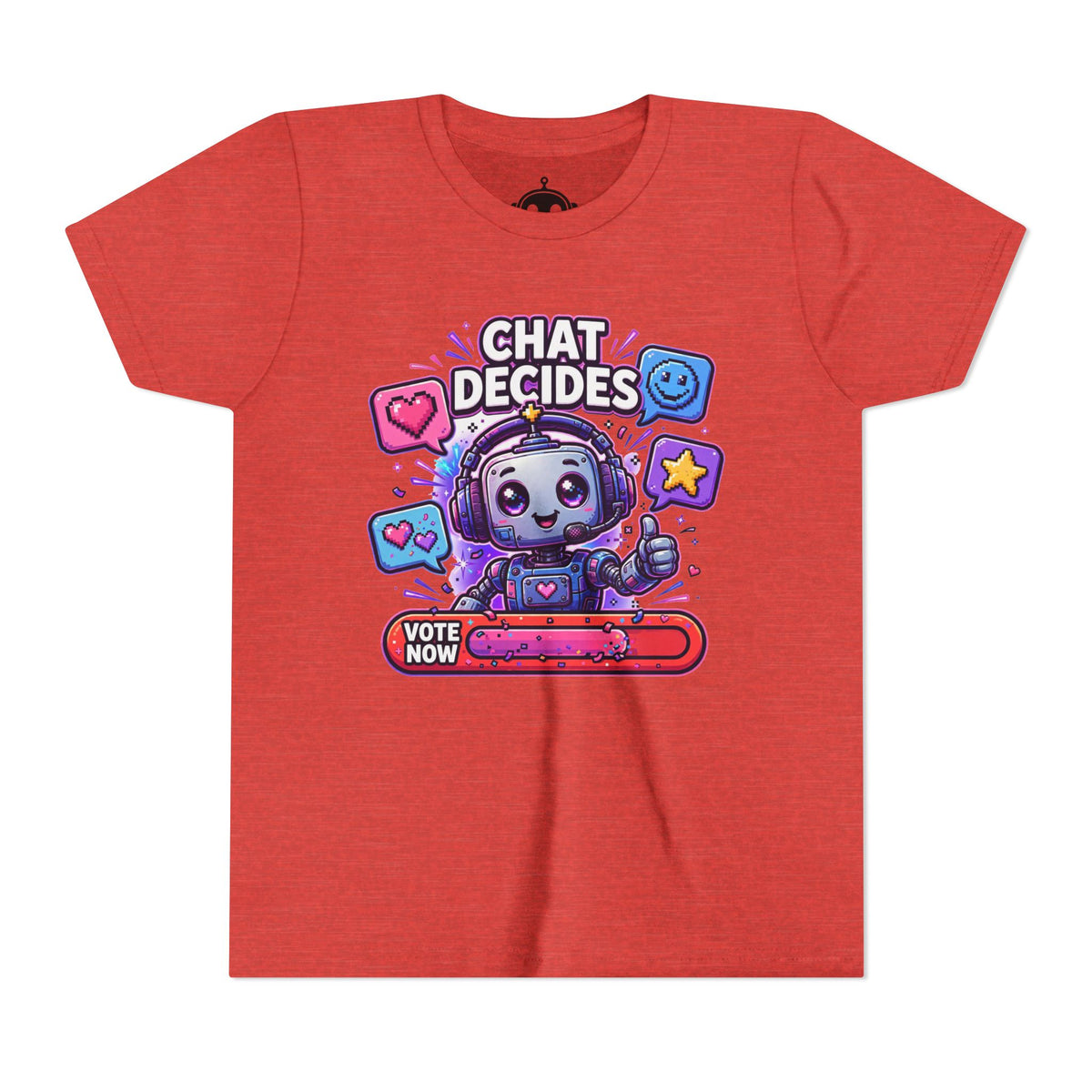 Youth “Chat Decides” AI Gamer Voting Short Sleeve Tee