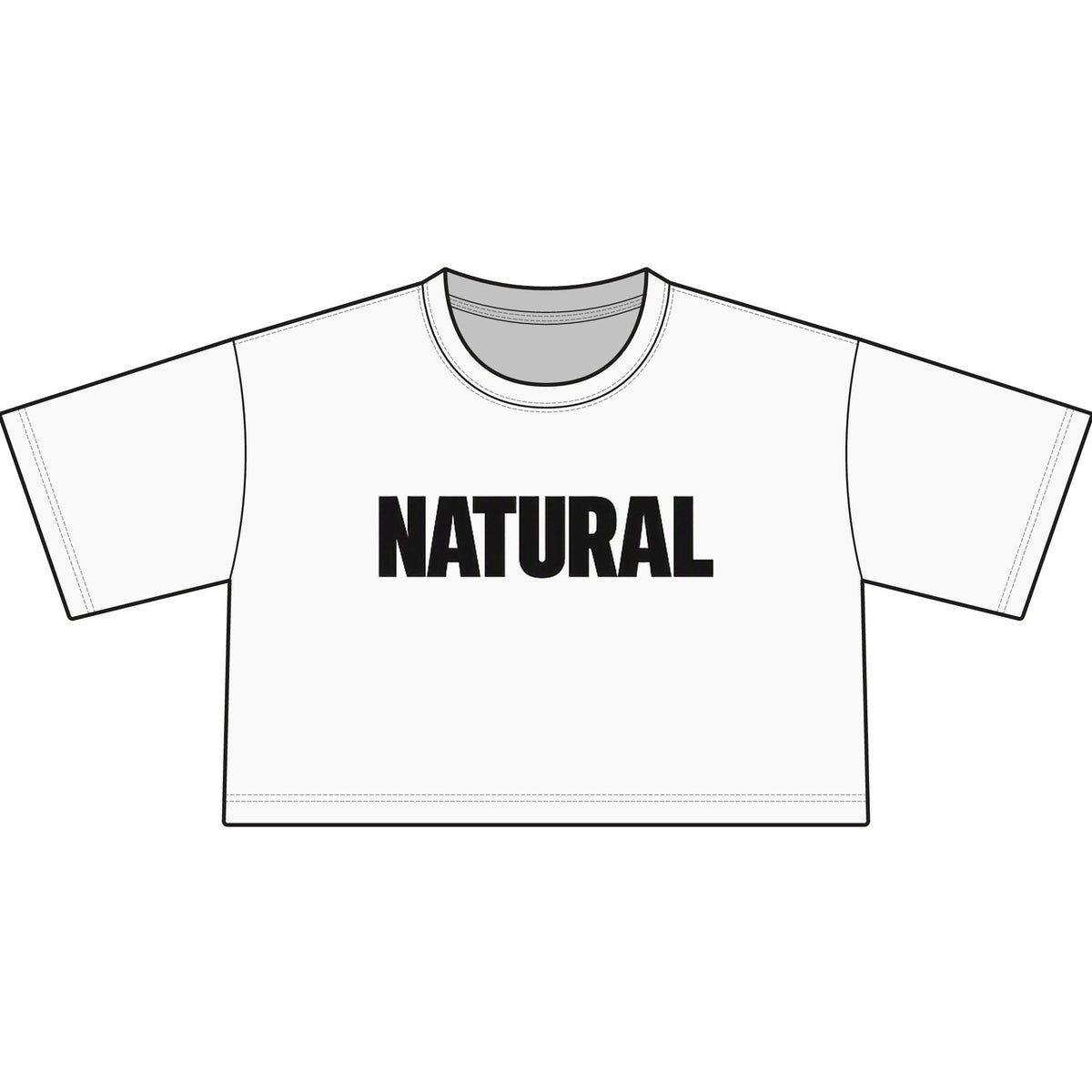 Natural Cropped Tee — Women's Cotton Short Boxy Crop Top