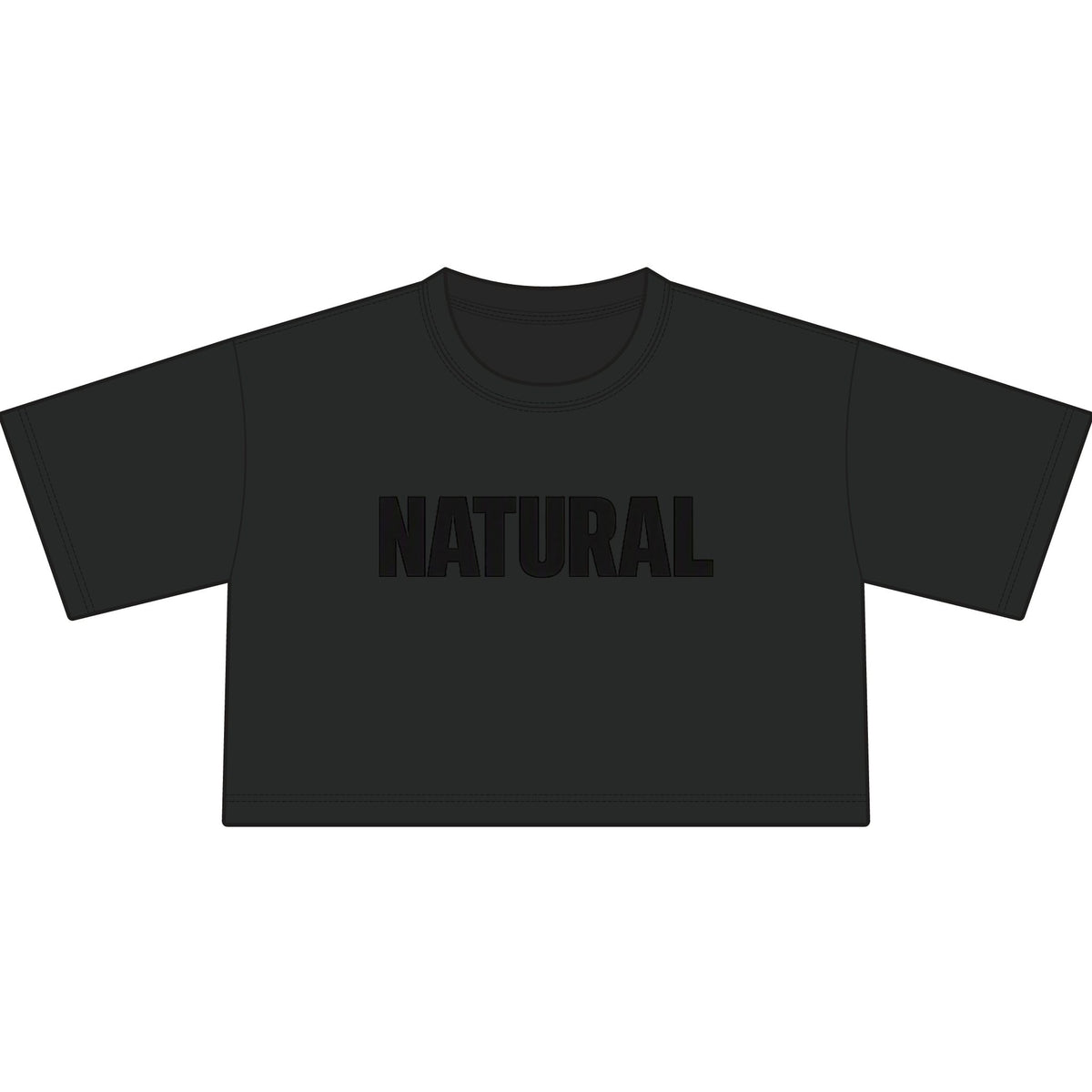 Natural Cropped Tee — Women's Cotton Short Boxy Crop Top