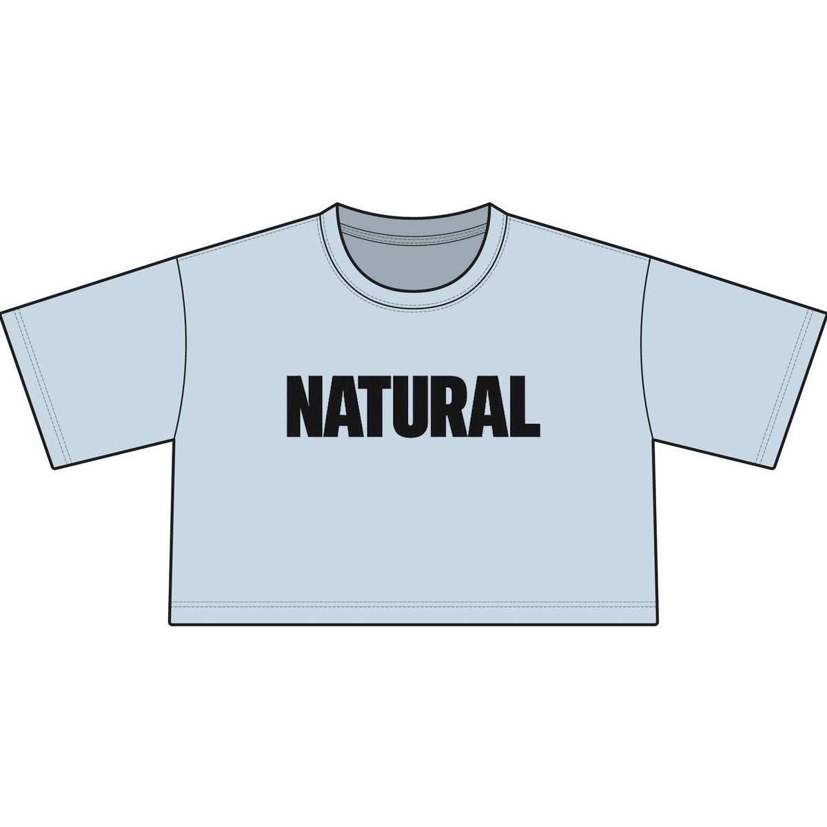 Natural Cropped Tee — Women's Cotton Short Boxy Crop Top