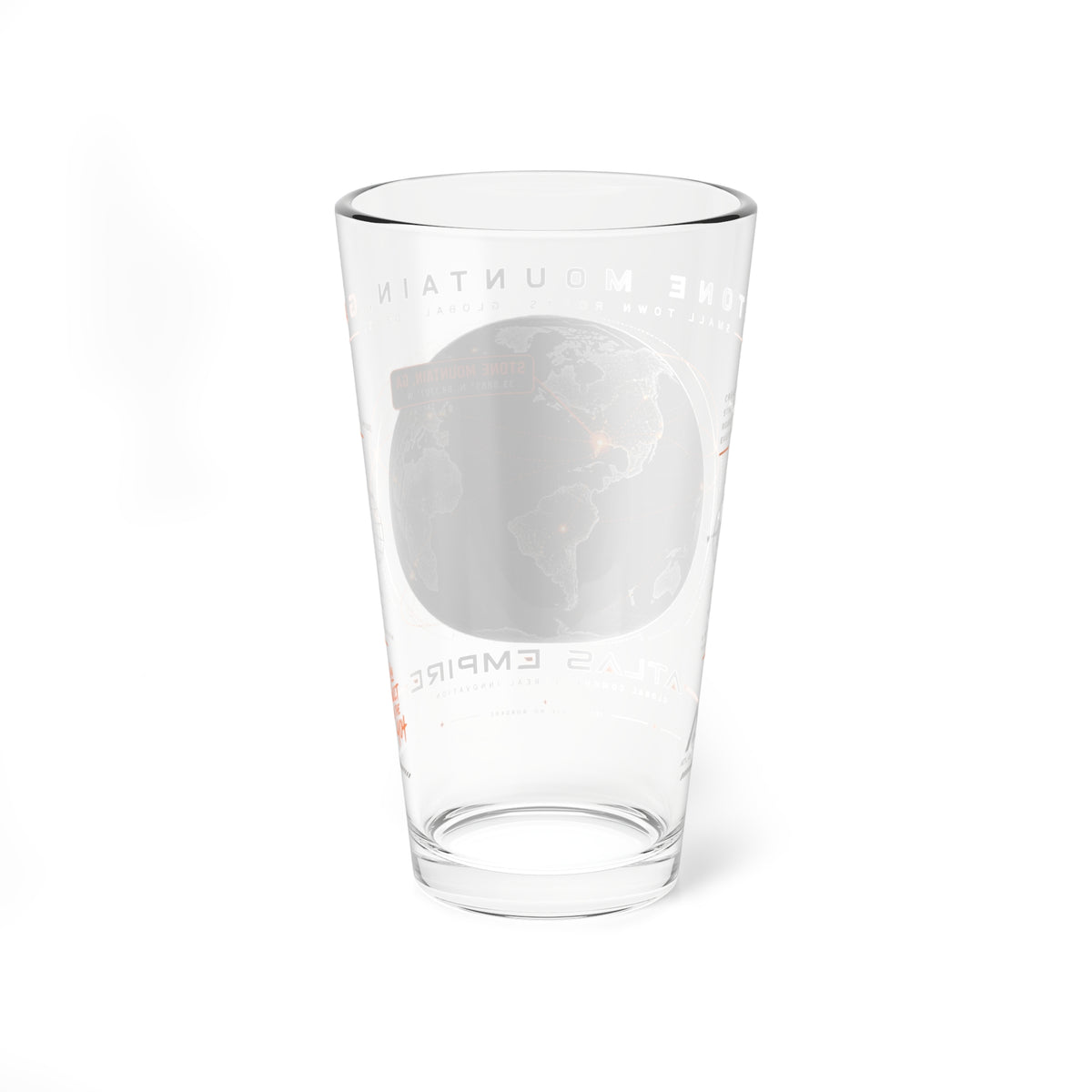Mixing Glass — 16oz World Map Cocktail Pint Glass