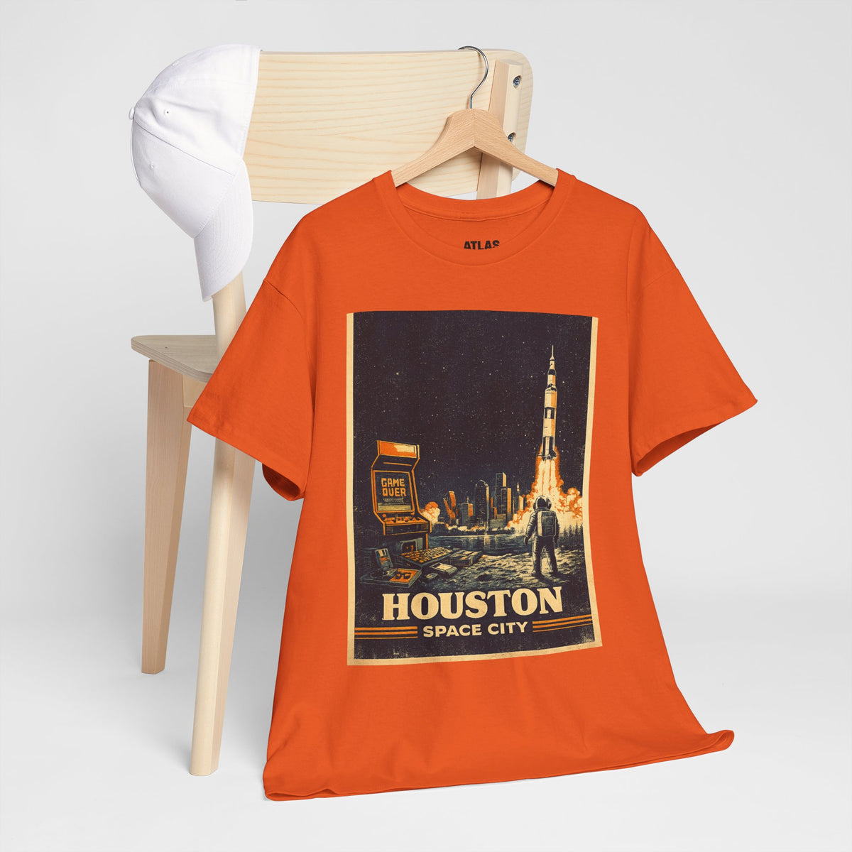 Houston Space City Rocket Launch Vintage T-Shirt