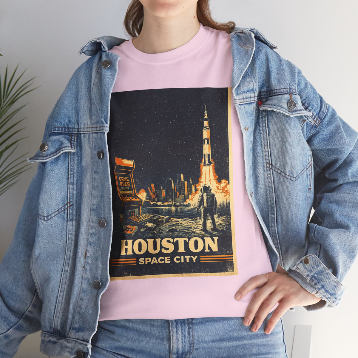Houston Space City Rocket Launch Vintage T-Shirt