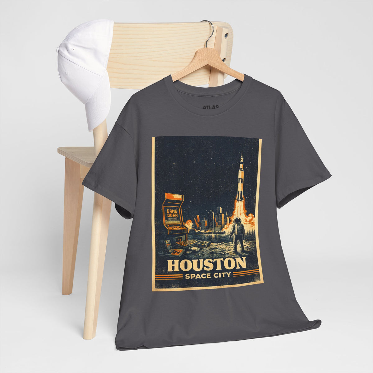 Houston Space City Rocket Launch Vintage T-Shirt