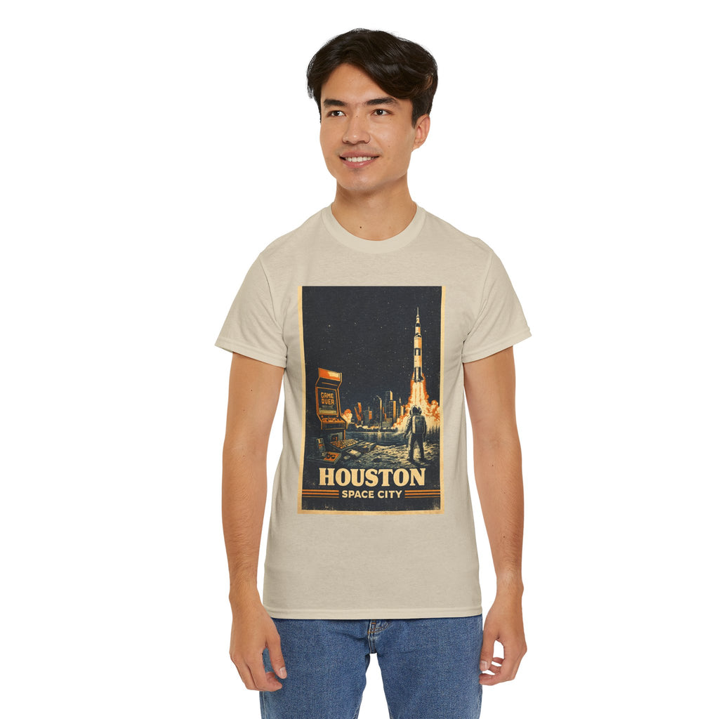 Houston Space City Rocket Launch Vintage T-Shirt