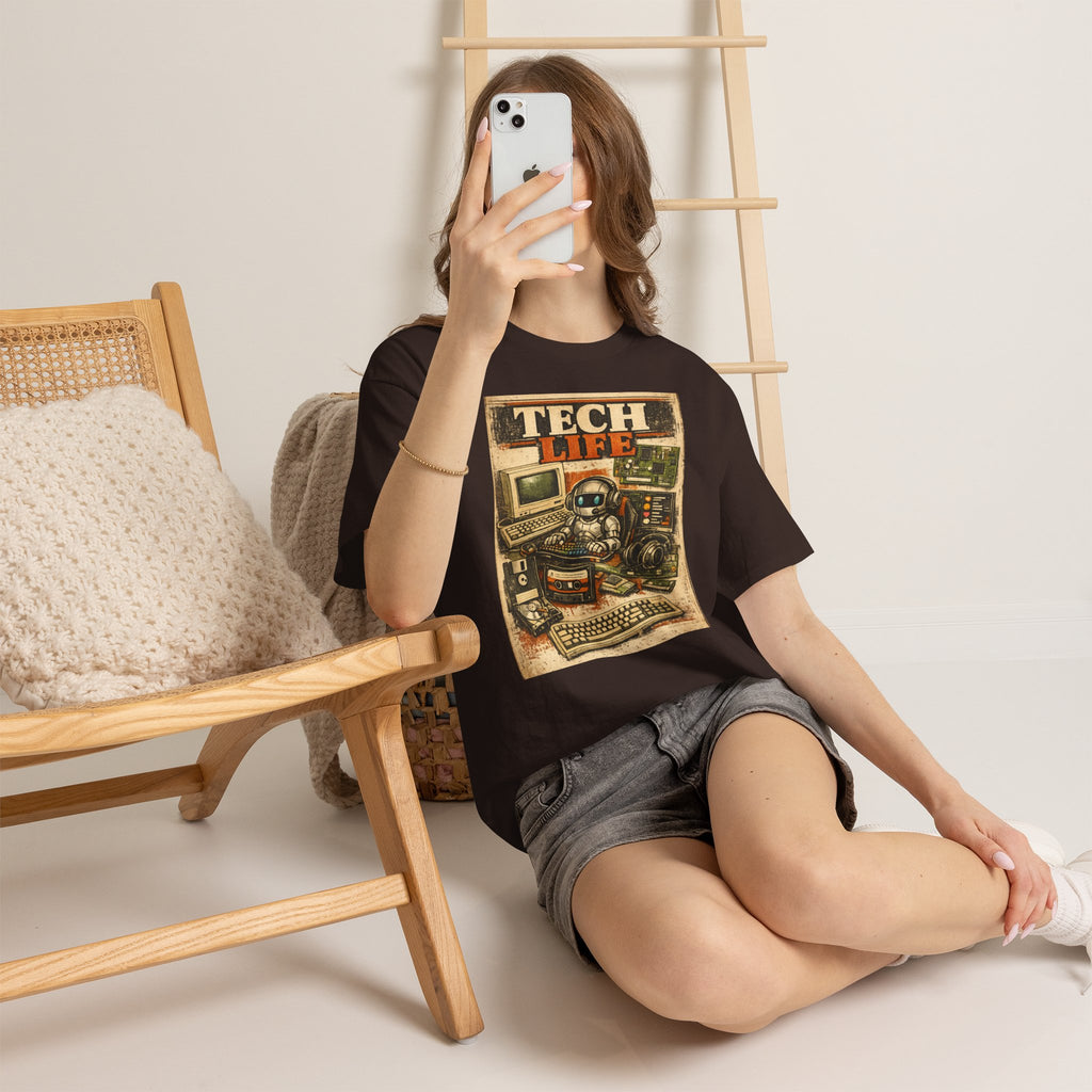 Tech Life T-Shirt — Retro Computer & Gadget Graphic Tee for Geeks