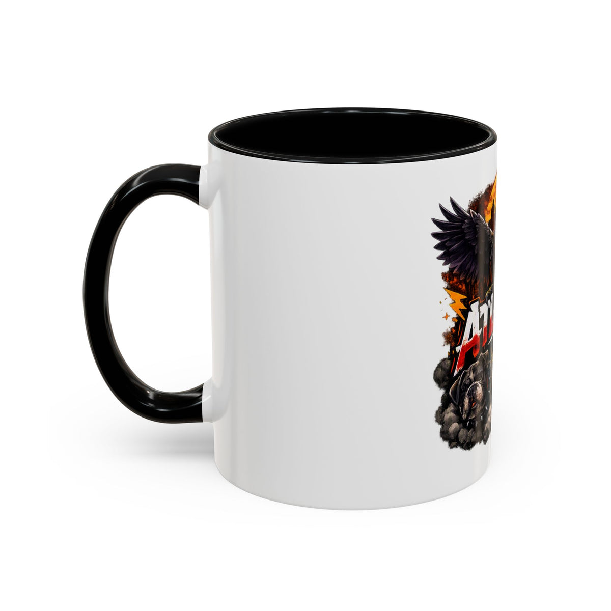 Atlanta Raven Graphic Coffee Mug – City Skyline, Money & Bold Team Vibe (11/15oz)