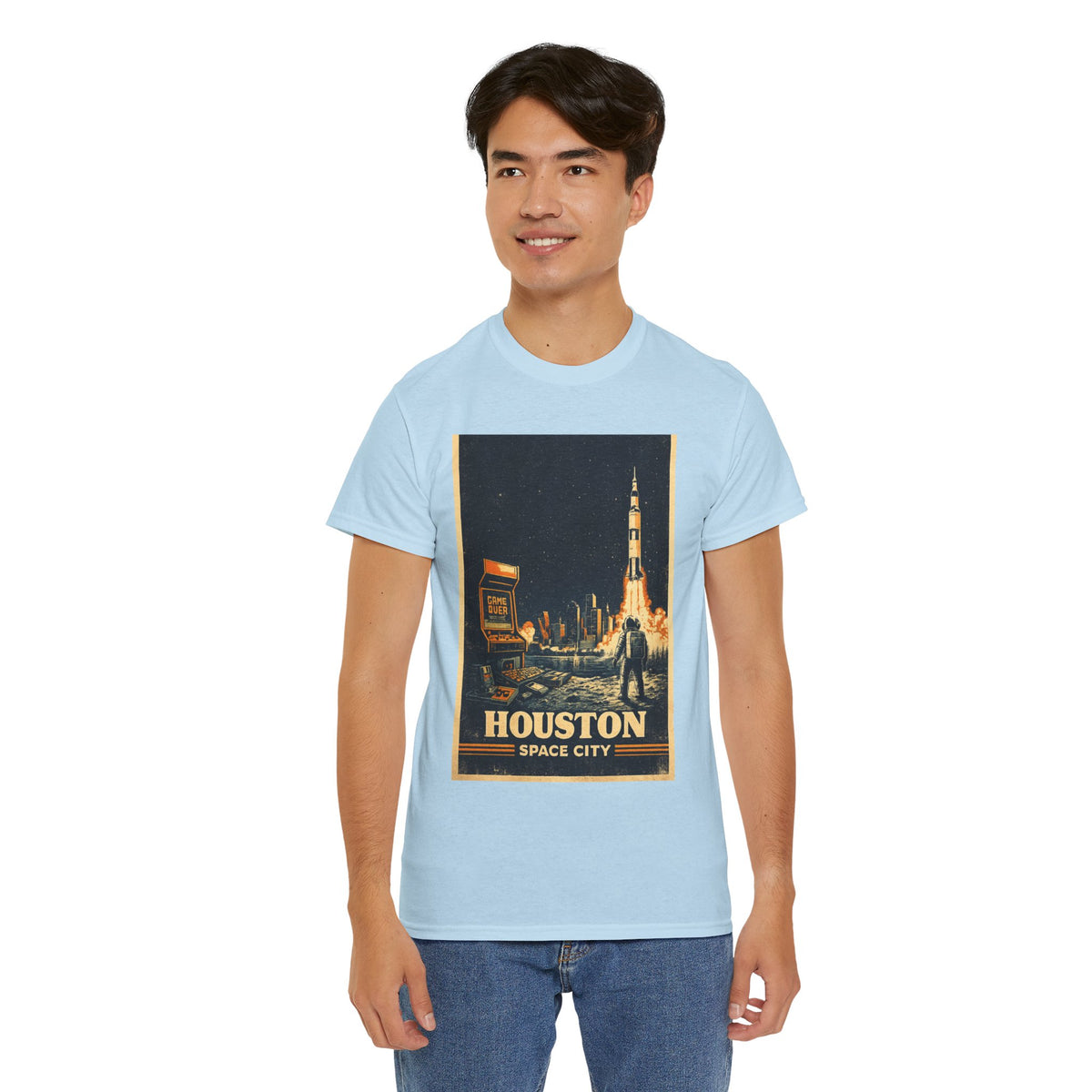 Houston Space City Rocket Launch Vintage T-Shirt