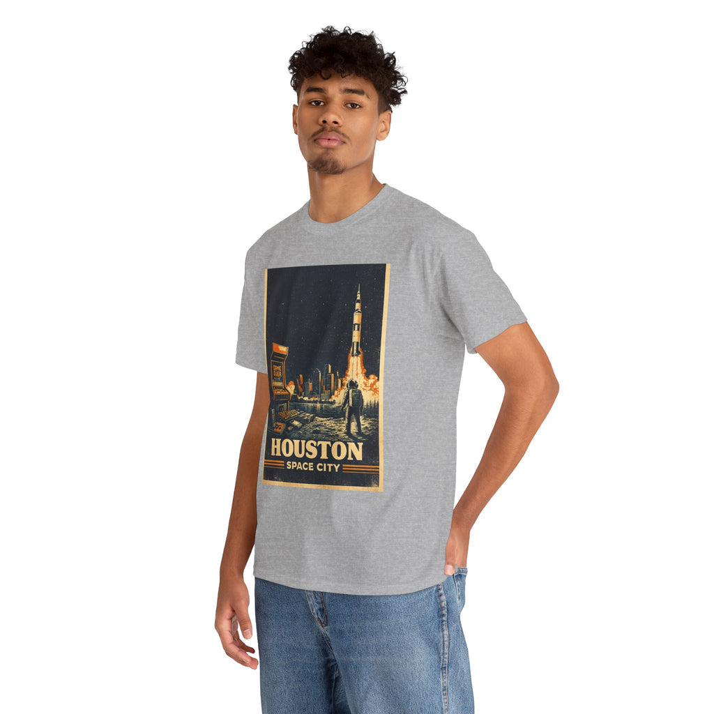 Houston Space City Rocket Launch Vintage T-Shirt