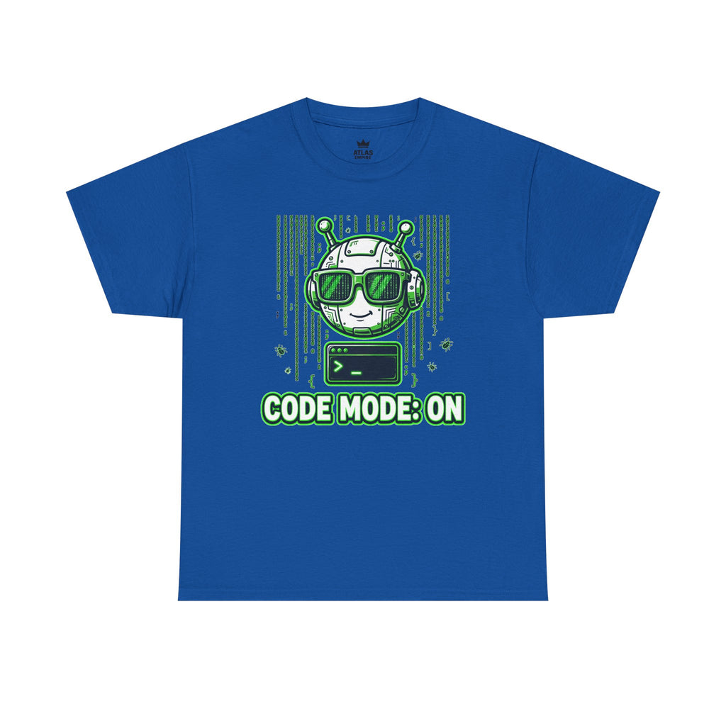 Code Mode On T-Shirt — Funny Programmer Alien Graphic Tee for Developers