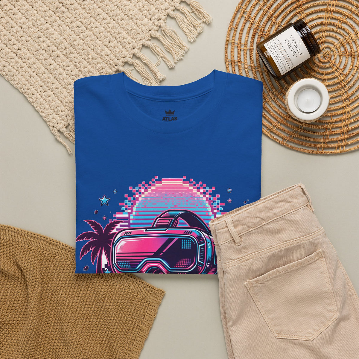 Retro-Future Graphic Tee — Neon Car Vaporwave T-Shirt