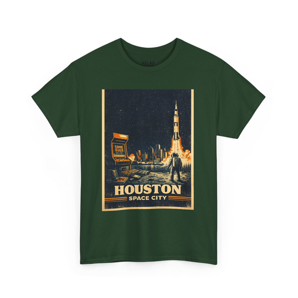 Houston Space City Rocket Launch Vintage T-Shirt