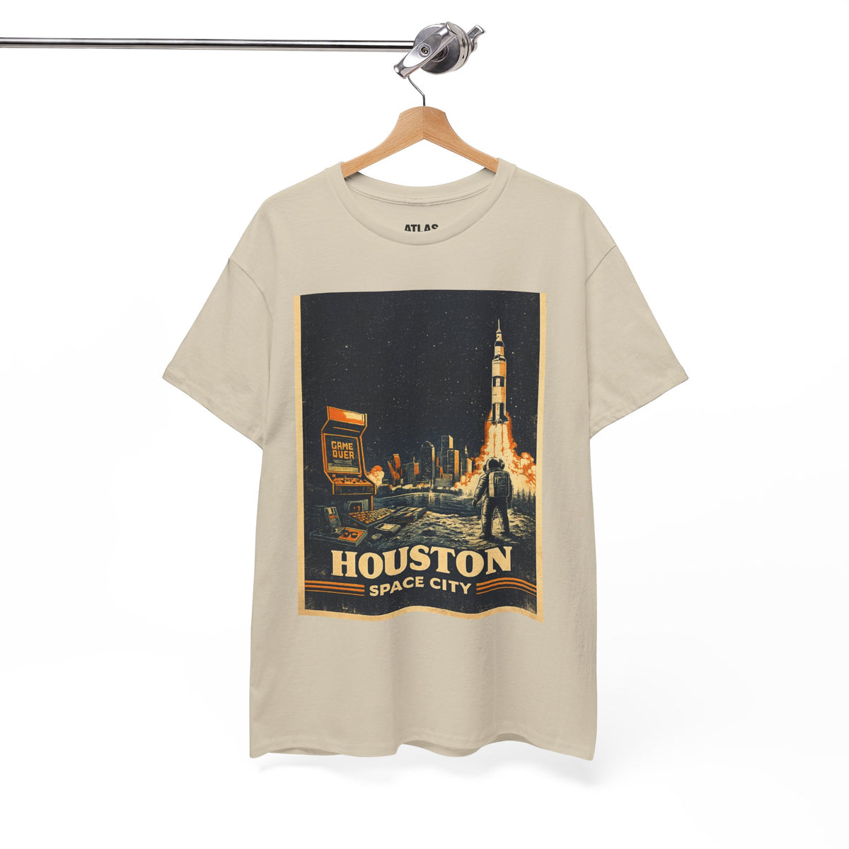 Houston Space City Rocket Launch Vintage T-Shirt