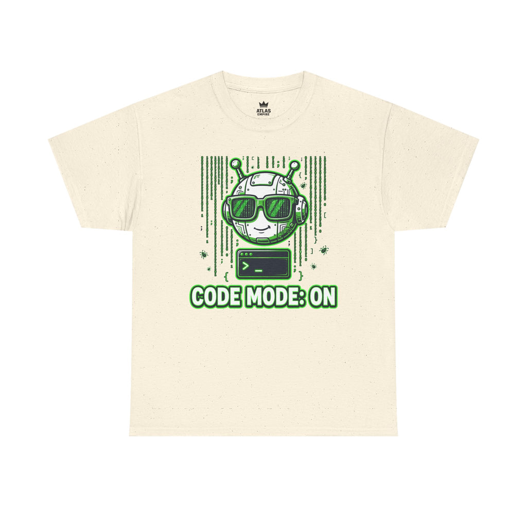 Code Mode On T-Shirt — Funny Programmer Alien Graphic Tee for Developers
